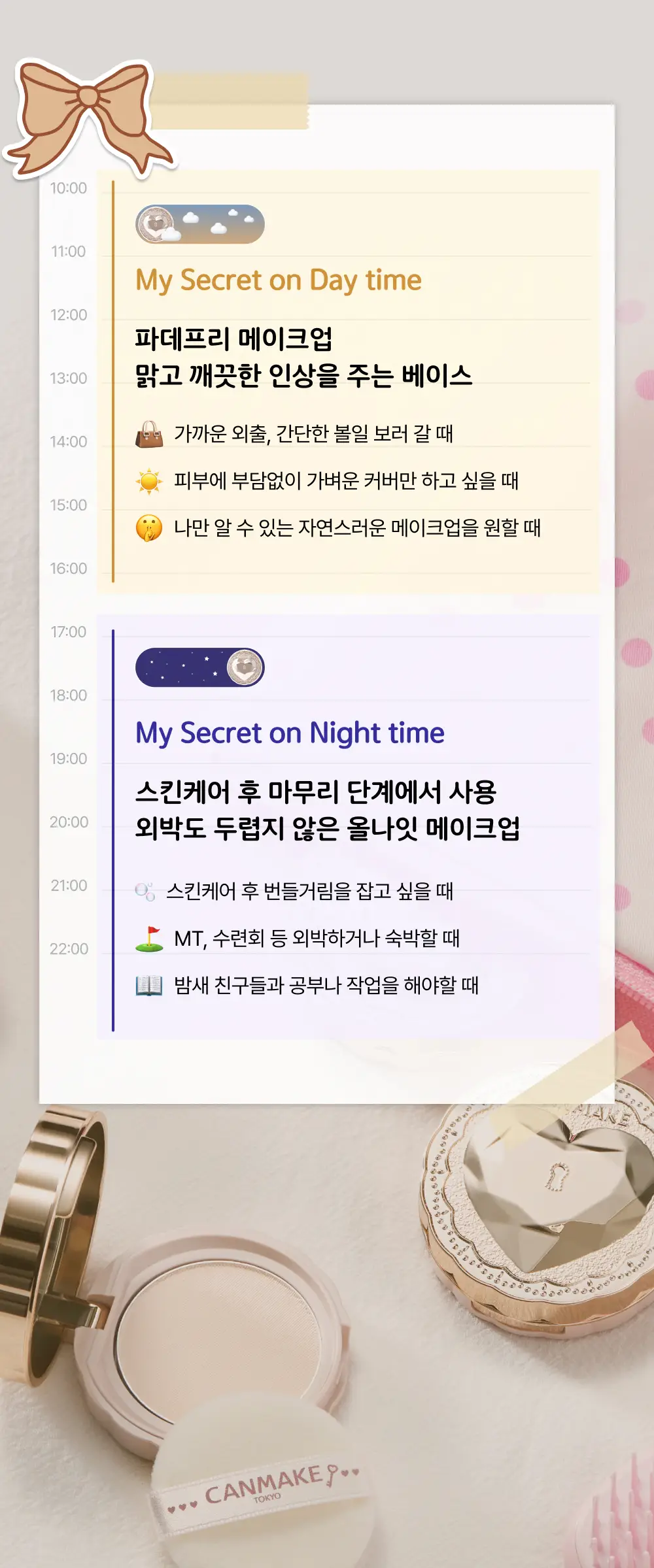 [뽀송퍼프기획 증정/철벽방어] 캔메이크 시크릿 뷰티 파우더 2종 기획/단품 택1 상세페이지 4